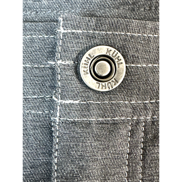 Kuhl Skort Women's 4 Gray Hiking Camp Skirt Zip Pockets Stretch - Picture 3 of 16